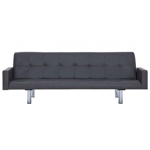 Fotografia Rozkładana sofa Nesma 2X z podłokietnikami - szara z kategorii Kanapy i sofy