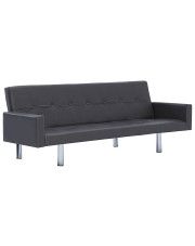 Rozkładana sofa Nesma 2X z podłokietnikami - szara w sklepie Edinos.pl