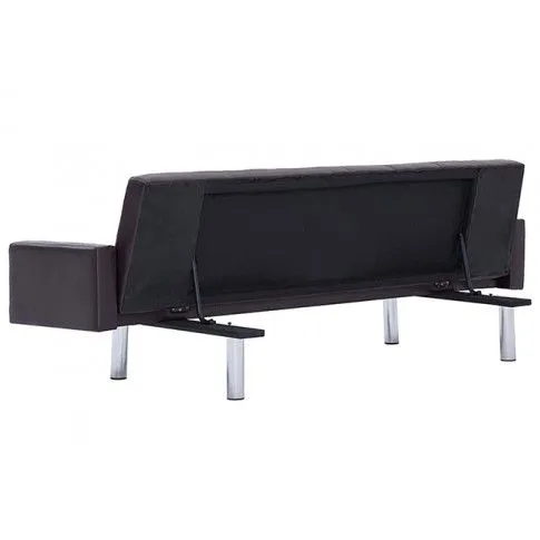 Fotografia Rozkładana sofa Enya 2X z podłokietnikami -  brązowa z kategorii Kanapy i sofy