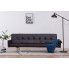 Szczegółowe zdjęcie nr 11 produktu Rozkładana sofa Nesma 2X z podłokietnikami -  brązowa