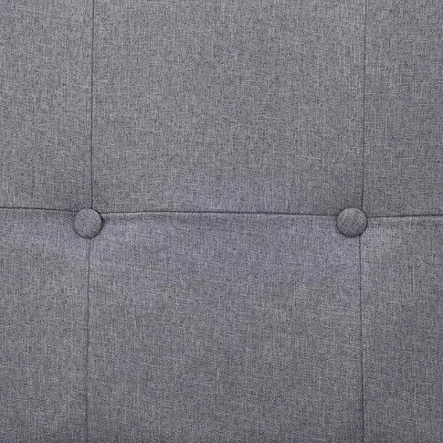 Szczegółowe zdjęcie nr 4 produktu Rozkładana sofa Enya  z podłokietnikami - jasnoszara