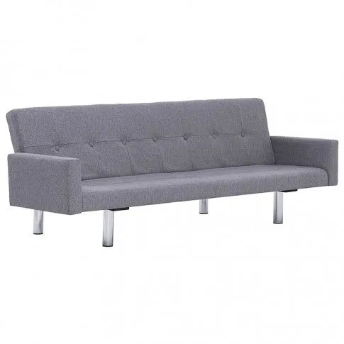 Zdjęcie produktu Rozkładana sofa Nesma  z podłokietnikami - jasnoszara.