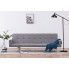 Szczegółowe zdjęcie nr 10 produktu Rozkładana sofa Nesma  z podłokietnikami - jasnoszara