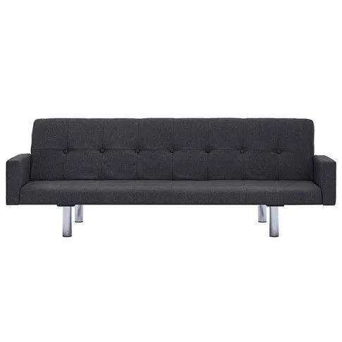 Zdjęcie rozkładana sofa Enya  z podłokietnikami - ciemnoszara | Edinos.pl