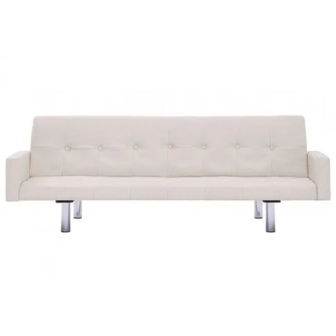 Szczegółowe zdjęcie nr 4 produktu Rozkładana sofa Enya  z podłokietnikami - kremowa