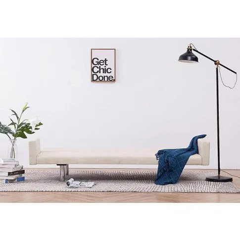 Szczegółowe zdjęcie nr 10 produktu Rozkładana sofa Enya  z podłokietnikami - kremowa