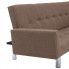 Szczegółowe zdjęcie nr 6 produktu Rozkładana sofa Nesma  z podłokietnikami - brązowa