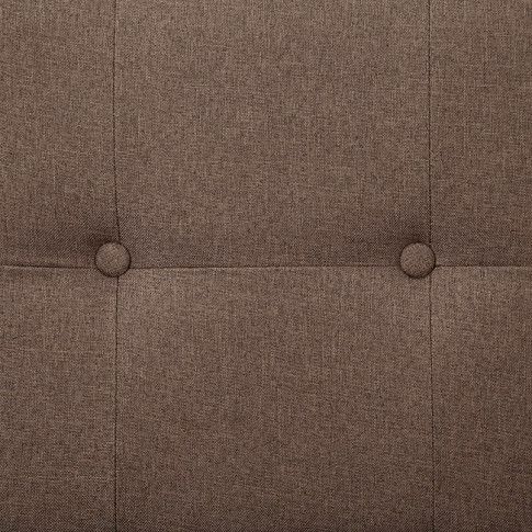 Szczegółowe zdjęcie nr 7 produktu Rozkładana sofa Nesma  z podłokietnikami - brązowa