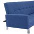 Szczegółowe zdjęcie nr 8 produktu Rozkładana sofa Nesma  z podłokietnikami - niebieska