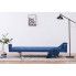Szczegółowe zdjęcie nr 11 produktu Rozkładana sofa Nesma  z podłokietnikami - niebieska