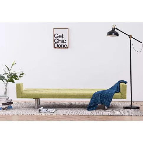 Szczegółowe zdjęcie nr 11 produktu Rozkładana sofa Enya  z podłokietnikami - zielona