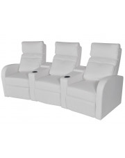 Nowoczesne, białe 3-osobowe fotele – Milson w sklepie Edinos.pl