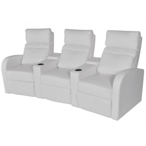 Nowoczesne, białe 3 osobowe fotele – Milson