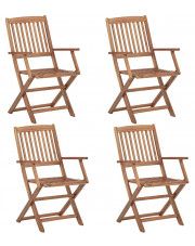 Komplet składanych krzeseł ogrodowych Tony 4 szt. w sklepie Edinos.pl