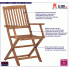 Fotografia Komplet składanych krzeseł ogrodowych Tony 4 szt. z kategorii Krzesła i fotele balkonowe