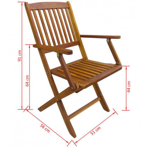 Szczegółowe zdjęcie nr 10 produktu Komplet składanych krzeseł ogrodowych Tony 4 szt.