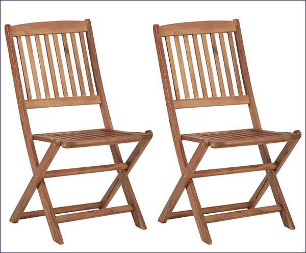 Komplet składanych drewnianych krzeseł Mandy