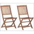 Szczegółowe zdjęcie nr 7 produktu Składane krzesła ogrodowe akacjowe Mandy - 2 szt.