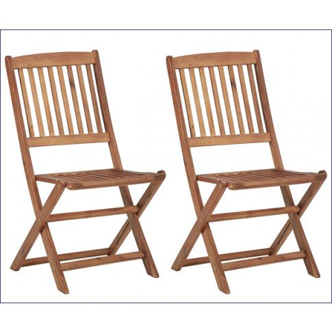 Szczegółowe zdjęcie nr 7 produktu Składane krzesła ogrodowe akacjowe Mandy - 2 szt.
