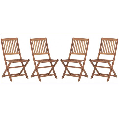 Szczegółowe zdjęcie nr 8 produktu Drewniane krzesła ogrodowe Mandy - 4 szt.