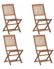 Drewniane krzesła ogrodowe Mandy - 4 szt. w sklepie Edinos.pl