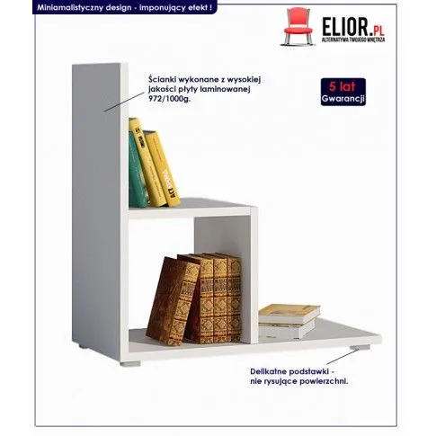 Fotografia Mały regał Cesaro 4R - biały z kategorii Regały