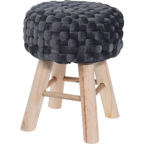 Zdjęcie produktu Miękki taboret Lisewa - szary.