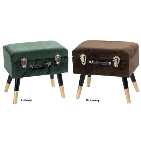 Szczegółowe zdjęcie nr 4 produktu Elegancki taboret Flover - brązowy