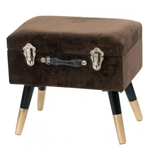 Zdjęcie produktu Elegancki taboret Flover - brązowy.
