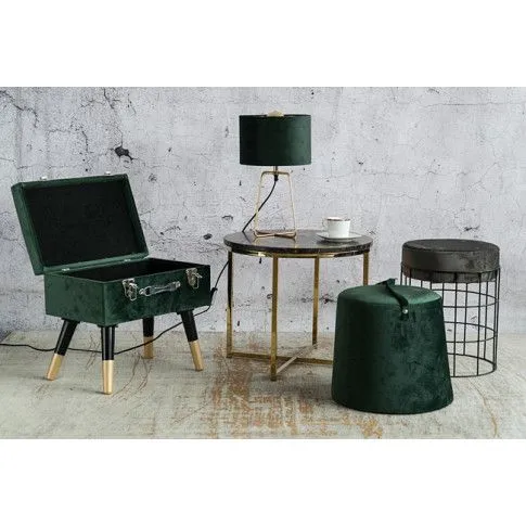 Zdjęcie elegancki taboret Flover brązowy otwierany | Edinos.pl