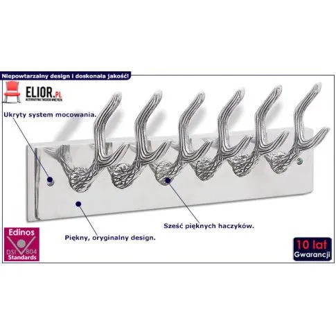 Fotografia Zestaw wieszaków ściennych z porożami Dolima 3S z kategorii Meble na ubrania