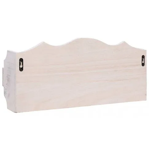 Szczegółowe zdjęcie nr 5 produktu Biały wieszak ścienny z półką - Kortis