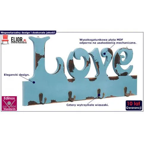 Fotografia Wieszak ścienny Zirkos 4X - Niebieski z kategorii Przedpokój