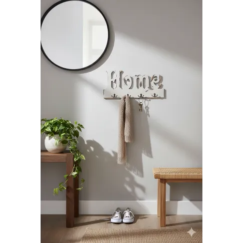 Fotografia Biały wieszak ścienny - Zirkos 2X z kategorii Wieszaki