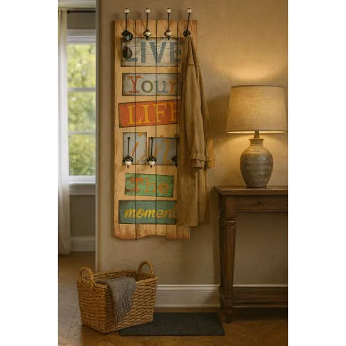 Szczegółowe zdjęcie nr 6 produktu Wieszak ścienny z napisami - Fabier 8X