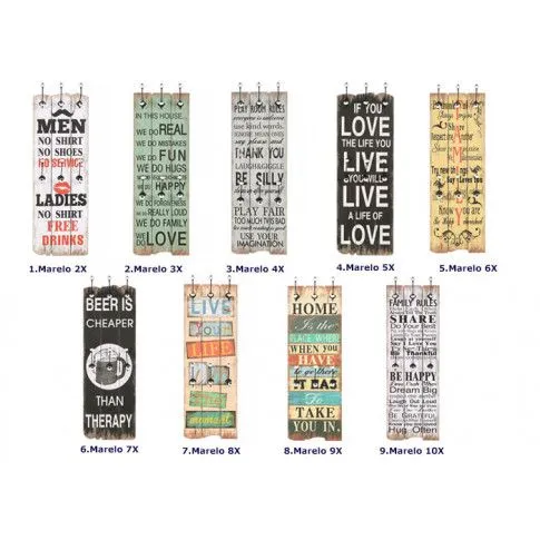 Szczegółowe zdjęcie nr 5 produktu Wieszak ścienny z napisami - Fabier 4X