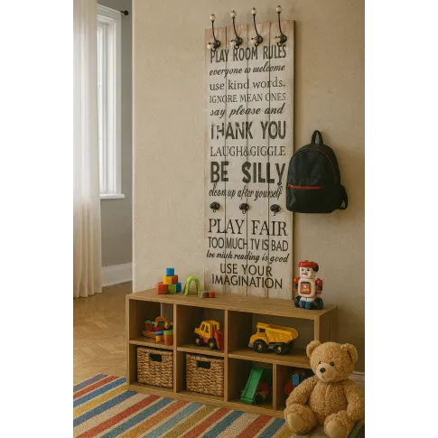 Szczegółowe zdjęcie nr 6 produktu Wieszak ścienny z napisami - Fabier 4X