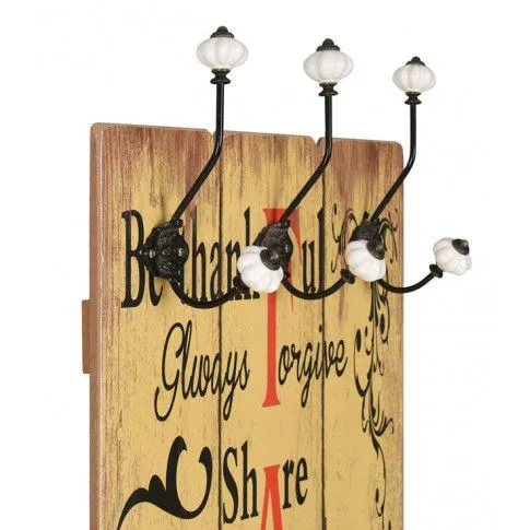 Zdjęcie wieszak ścienny z napisami Fabier 6X | Edinos.pl