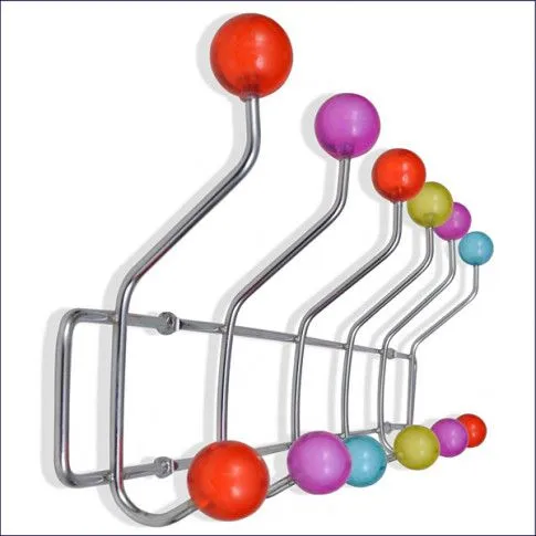 Zdjęcie zestaw kolorowych wieszaków do przedpokoju Aliza | Edinos.pl