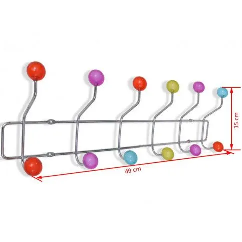 Szczegółowe zdjęcie nr 7 produktu Zestaw kolorowych wieszaków ściennych - Aliza