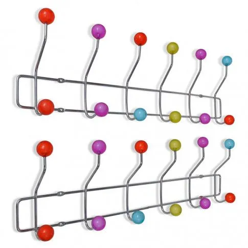 Zdjęcie produktu Zestaw kolorowych wieszaków ściennych - Poppi.