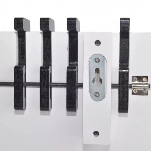 Szczegółowe zdjęcie nr 5 produktu Wieszak ścienny w  kształcie klawiatury pianina, 16 haczyków