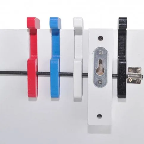 Szczegółowe zdjęcie nr 5 produktu Wieszak na ścianę w kształcie pianina z 16 kolorowymi haczykami