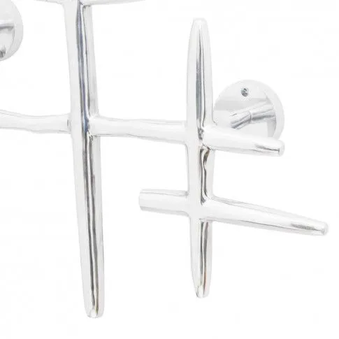 Szczegółowe zdjęcie nr 4 produktu 2 Nietypowe haczyki na ścianę Srebrne aluminium