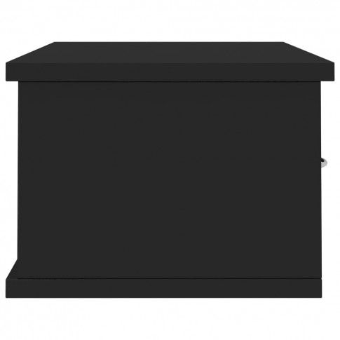 Szczegółowe zdjęcie nr 6 produktu Półka ścienna z szufladami Toss 2X - czarny połysk