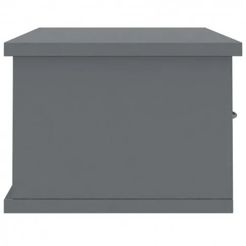 Szczegółowe zdjęcie nr 6 produktu Półka ścienna z szufladami Toss 2X - szary połysk