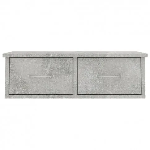 Szczegółowe zdjęcie nr 5 produktu Półka ścienna z szufladami Toss 2X - szarość betonu