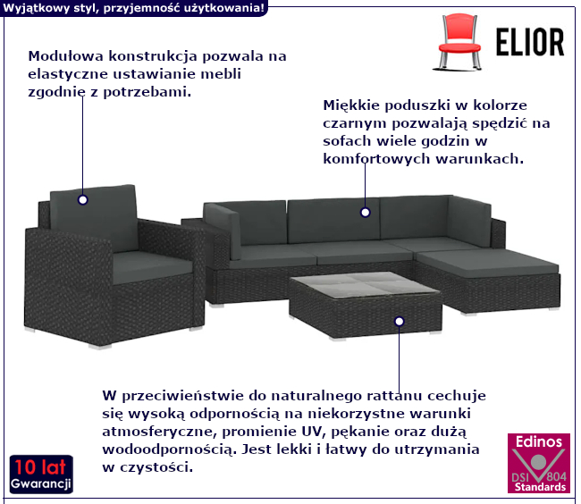 Zestaw wypoczynkowy do ogrodu Yantar