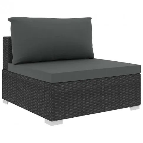 Czarny zestaw wypoczynkowy do ogrodu Begi 9B