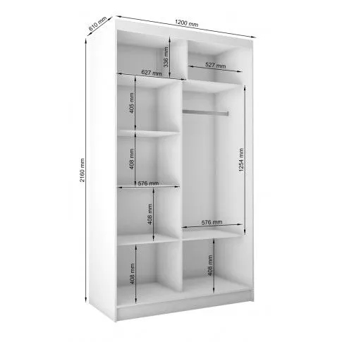 Szczegółowe zdjęcie nr 6 produktu Szafa przesuwna Canat 2X - czarna